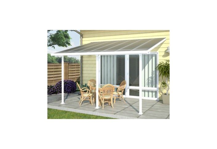 abri terrasse aluminium blanc