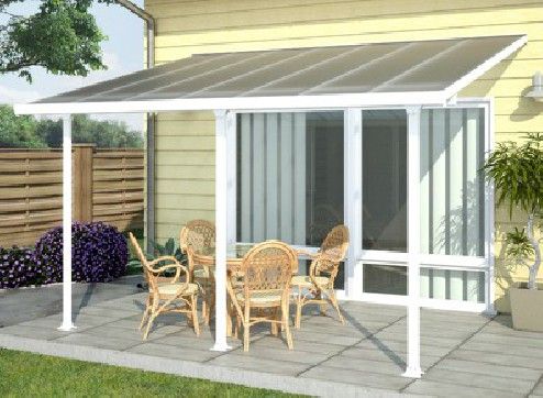 abri terrasse aluminium blanc