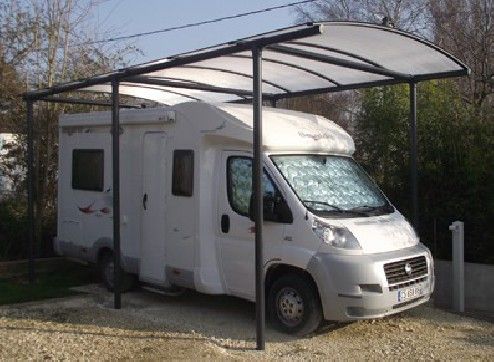 abri camping car métallique toit rond