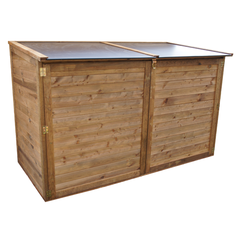 Boîte de rangement pour le jardin 121x64x55 cm, couleur bois