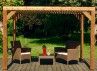 PERGOLA BOIS THERMO TRAITÉ AVEC VENTELLES