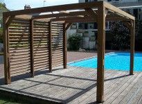 PERGOLA BOIS THERMO TRAITÉ AVEC VENTELLES