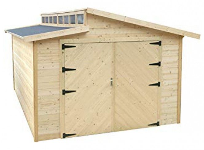 Garage En Bois Moderne Madriers 28 Mm 360 X 570 M