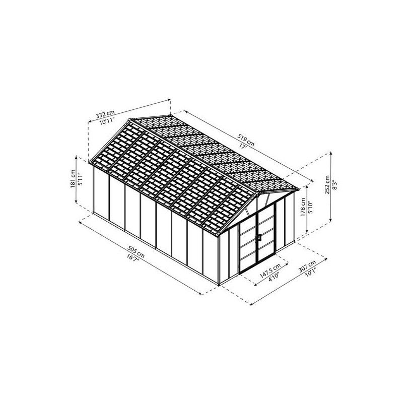 GARAGE CASANOVA 4X5 - Abri métal > 15 m² NEA Concept