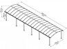 GRAND CARPORT ALU 3.59 X 12.85 M