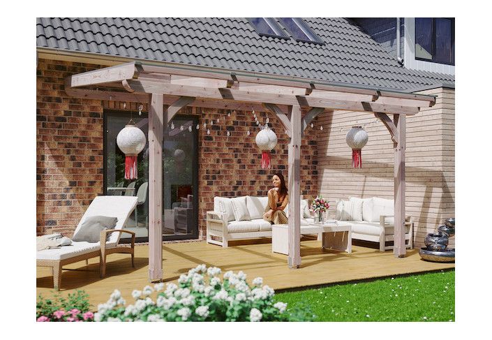 Toit terrasse en bois adossé