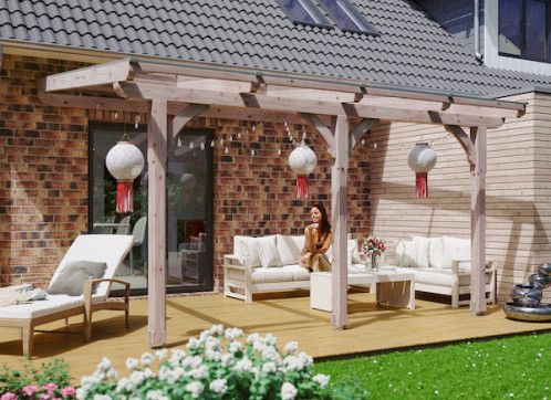 Toit terrasse en bois adossé