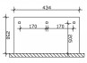 Pergola adossée 434 x 250 cm