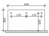 Pergola adossée 434 x 250 cm