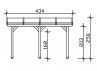 Pergola adossée 434 x 250 cm