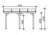 Pergola adossée 434 x 250 cm