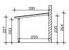 Pergola adossée 434 x 300 cm