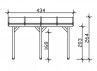 Pergola adossée 434 x 300 cm