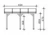 Pergola adossée 434 x 350 cm
