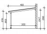 Pergola adossée 434 x 400 cm