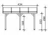 Pergola adossée 434 x 400 cm