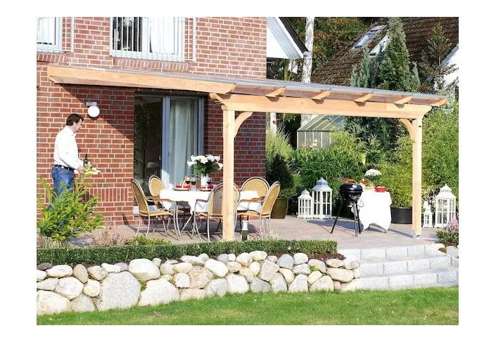 Abri terrasse en bois Douglas