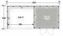 ABRI ACIER 6.40 M2 AVEC AUVENT