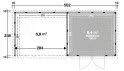 ABRI ACIER 6.40 M2 AVEC AUVENT