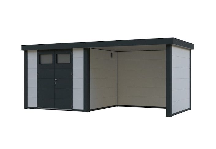 ABRI ACIER 6.40 M2 AVEC AUVENT