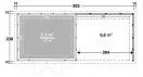 ABRI JARDIN METAL 7.10m² AVEC AUVENT