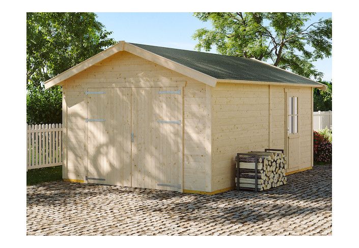 GARAGE EN BOIS BRUT 45 MM