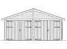 GARAGE DOUBLE EN BOIS 45 MM