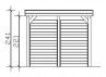 CARPORT BOIS 3.14 X 5.55 M AVEC PAROIS