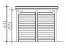 CARPORT BOIS 3.14 X 5.55 M AVEC PAROIS