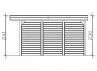 CARPORT BOIS 3.14 X 5.55 M AVEC PAROIS