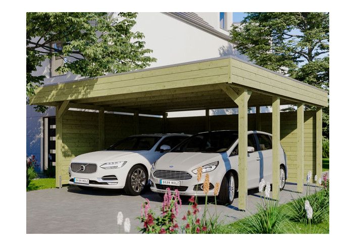 CARPORT DOUBLE AVEC PAROIS 5.57 X 5.55 M