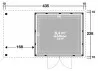 ABRI JARDIN MÉTAL 6.40 M2 AVEC PRÉAU