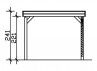 CARPORT AVEC UN ARC 3.14 X 5.55 M TOIT ALU