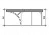 CARPORT AVEC 2 ARCS 3.14 X 5.55 M TOIT ALU