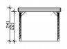 CARPORT AVEC 2 ARCS 3.14 X 5.55 M TOIT ALU