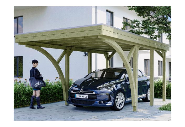 CARPORT AVEC 2 ARCS 3.14 X 5.55 M TOIT ALU