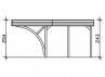 CARPORT DOUBLE TOIT ALU ET 1 ARC 5.57 X 5.55 M