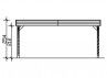 CARPORT DOUBLE TOIT ALU ET 1 ARC 5.57 X 5.55 M