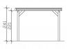 CARPORT BOIS 3.14 X 5.55 M TOIT ALU