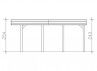 CARPORT DOUBLE AVEC PAROIS 5.57 X 5.55 M