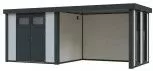 ABRI ACIER 6.40 M2 AUVENT VITRÉ