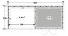 ABRI ACIER 7.10 M2 AVEC AUVENT