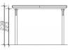 CARPORT BOIS 3.14 X 5.55 M TOIT ALU