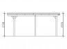 CARPORT BOIS 3.14 X 5.55 M TOIT ALU