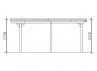 CARPORT BOIS 3.14 X 5.55 M TOIT ALU