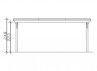 CARPORT DOUBLE EN BOIS ET TOIT ALUMINIUM 6.13 X 6.04 M 