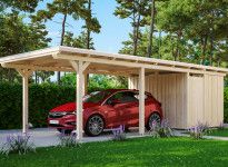 CARPORT AVEC REMISE 3.54 X 8.46 M TOIT ALU