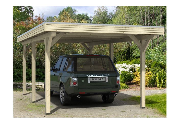 CARPORT BOIS 3.54 X 6.04 M TOIT ALU