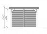 CARPORT BOIS 3.54 X 6.04 M TOIT ALU