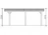 CARPORT BOIS 6.11 X 6.04 M TOIT ALU